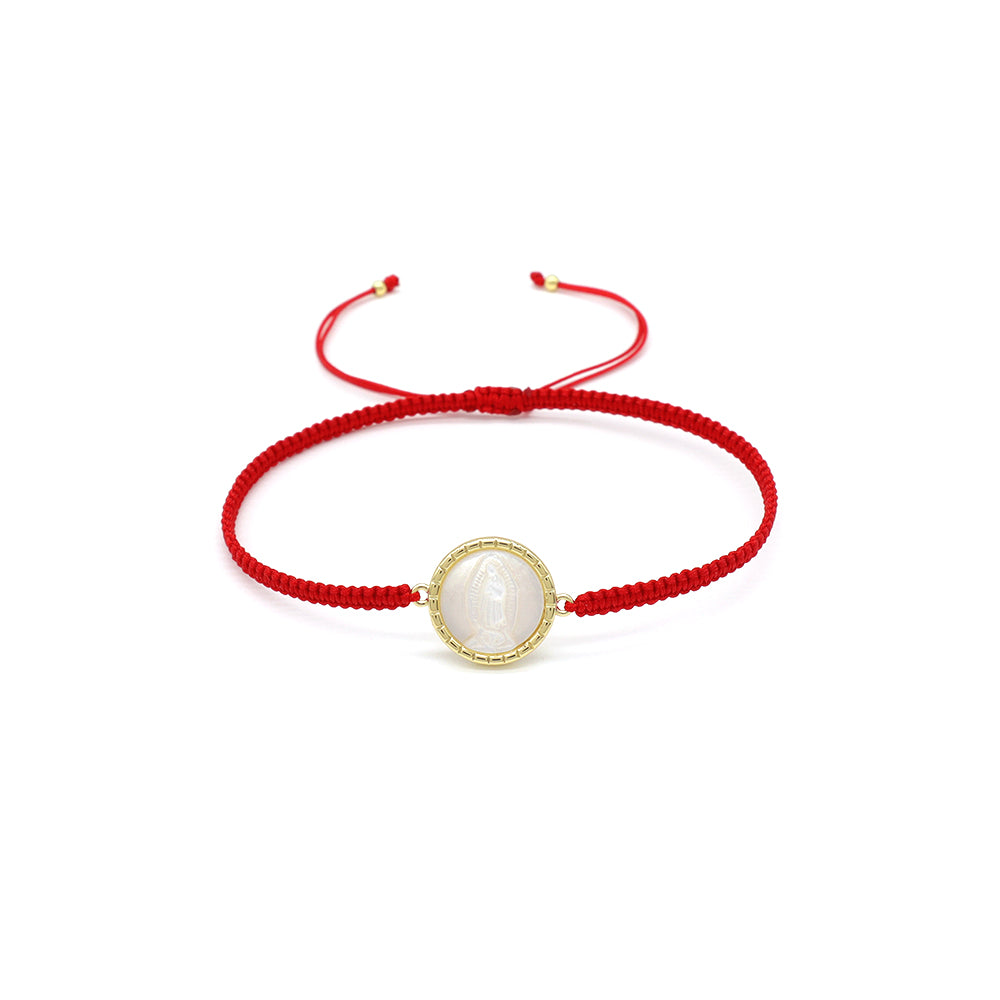 Handmade Customizable Brass Charm Bracelet With Cotton Wire