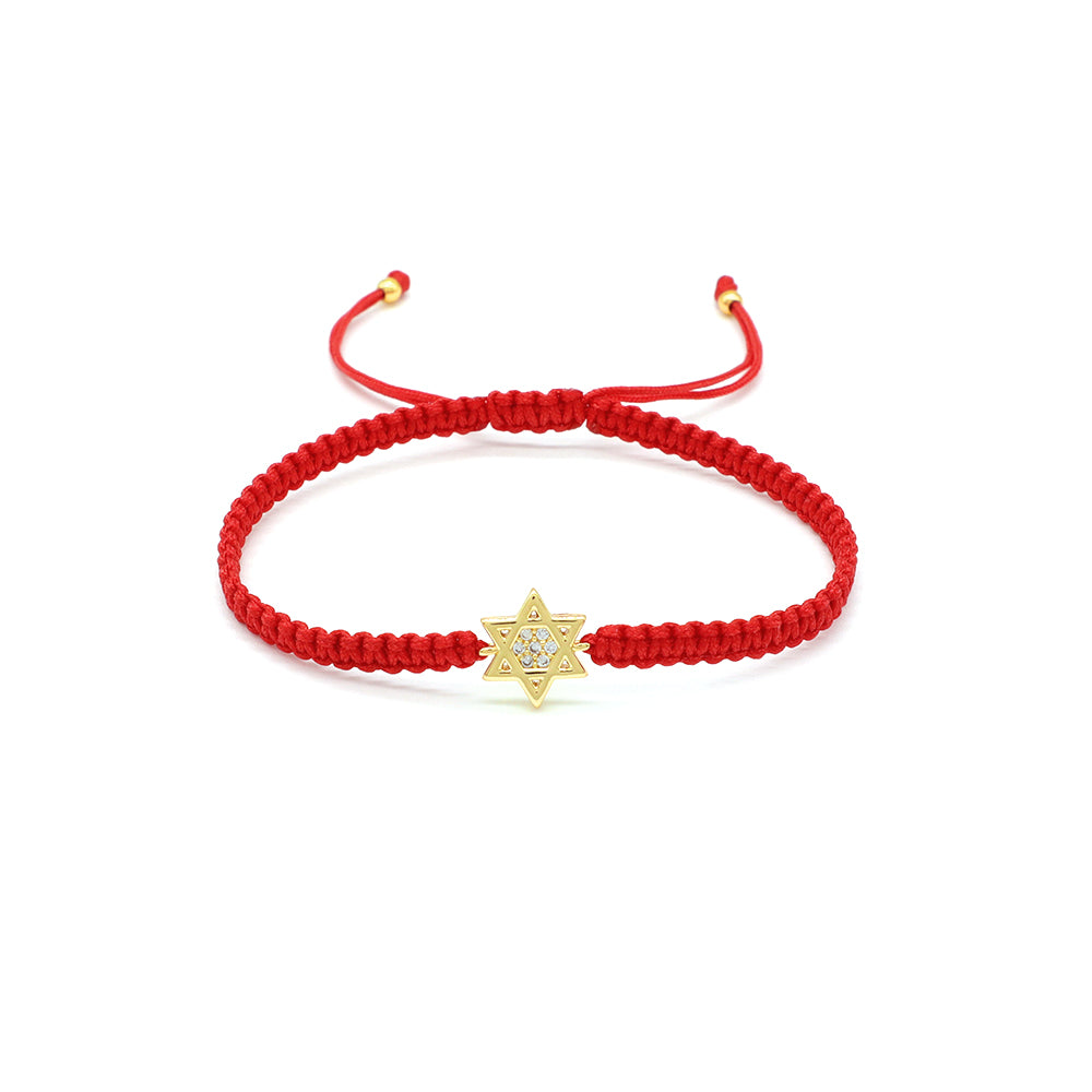 Handmade Customizable Brass Charm Bracelet With Cotton Wire