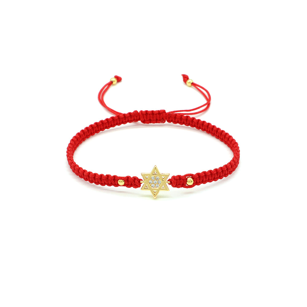 Handmade Customizable Brass Charm Bracelet With Cotton Wire