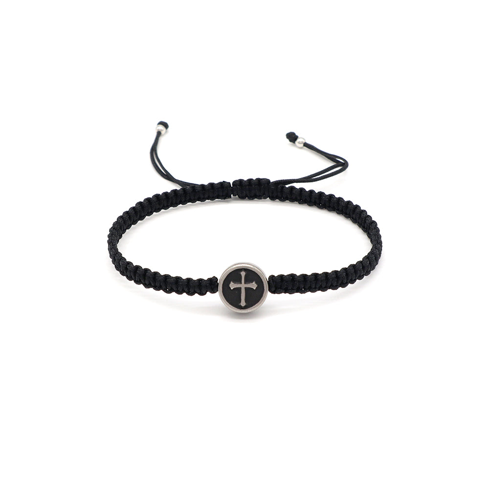 Handmade Customizable Stainless Steel Charm Bracelet With Cotton Wire