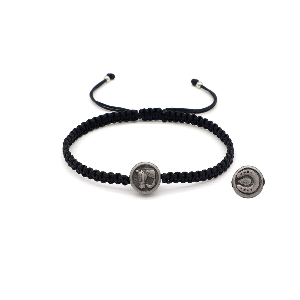 Handmade Customizable Stainless Steel Charm Bracelet With Cotton Wire