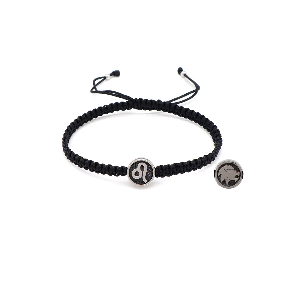 Handmade Customizable Stainless Steel Charm Bracelet With Cotton Wire