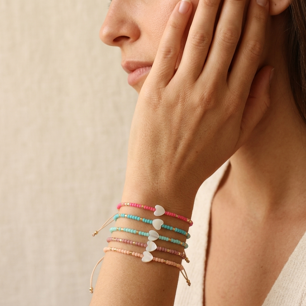 Handmade Customizable Miyuki Beads Bracelet With Shell Charm