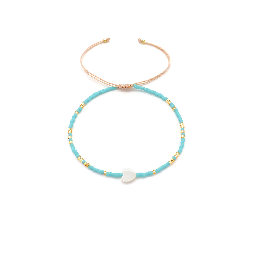 Handmade Customizable Miyuki Beads Bracelet With Shell Charm