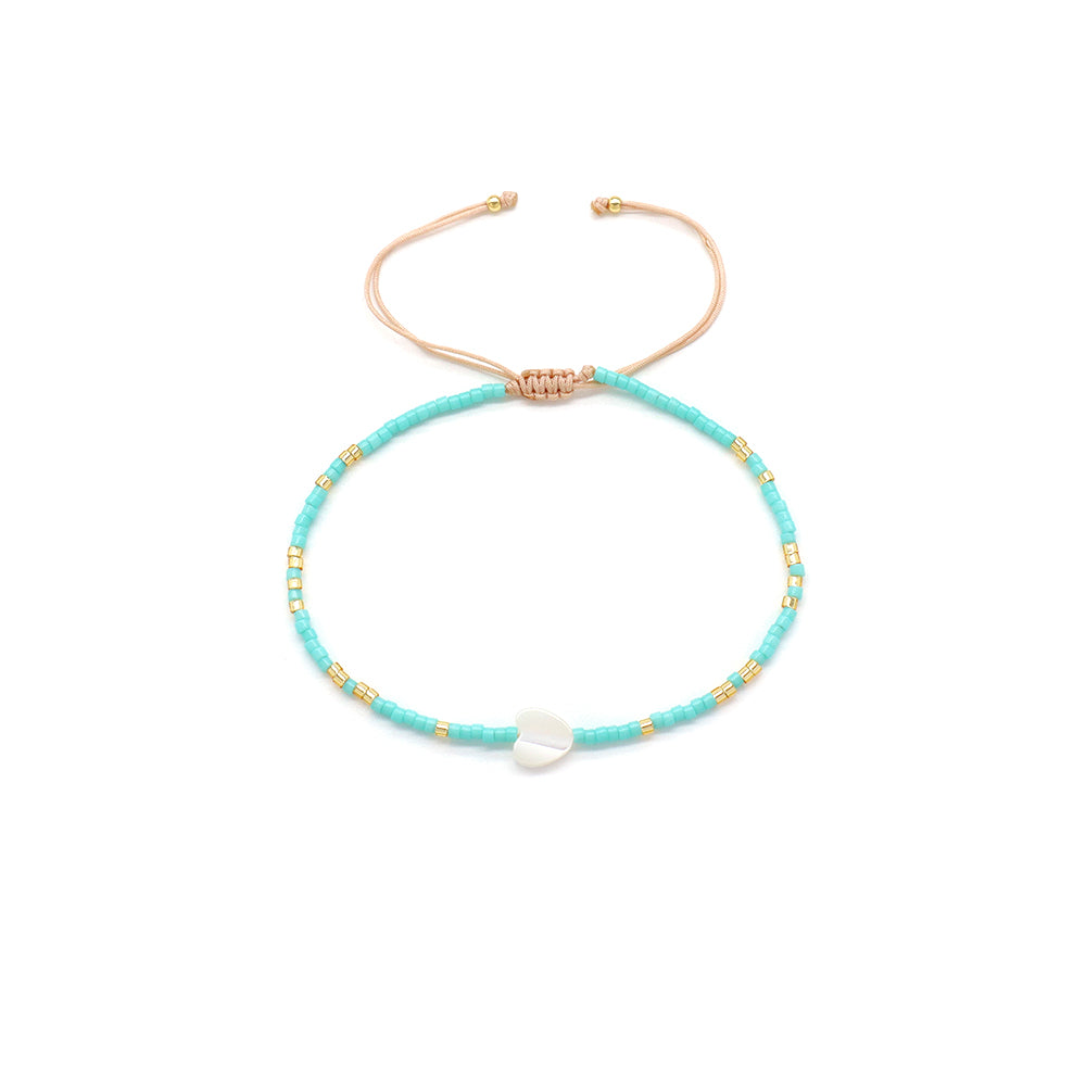 Handmade Customizable Miyuki Beads Bracelet With Shell Charm