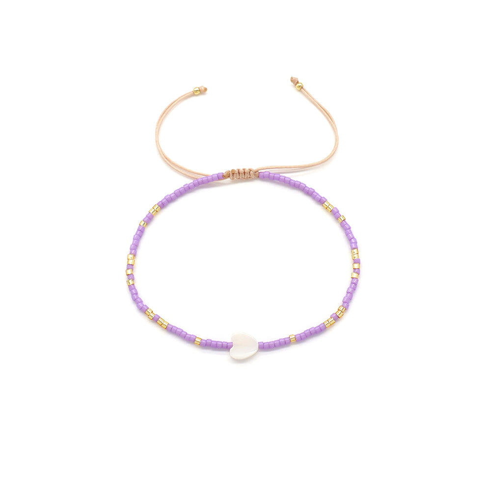 Handmade Customizable Miyuki Beads Bracelet With Shell Charm