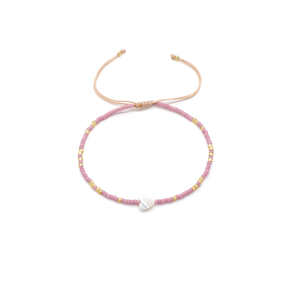 Handmade Customizable Miyuki Beads Bracelet With Shell Charm
