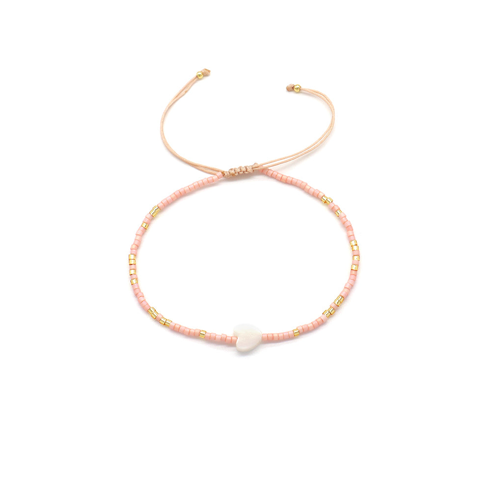 Handmade Customizable Miyuki Beads Bracelet With Shell Charm