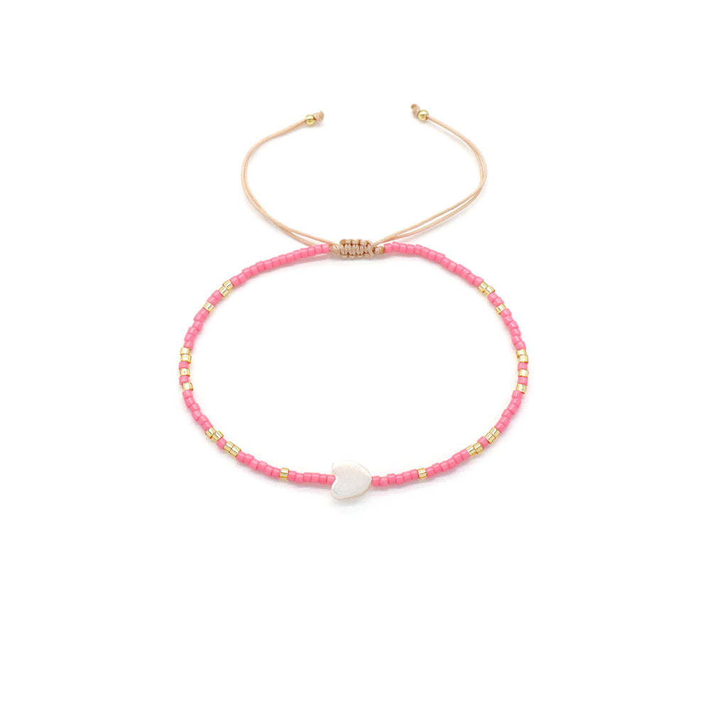 Handmade Customizable Miyuki Beads Bracelet With Shell Charm