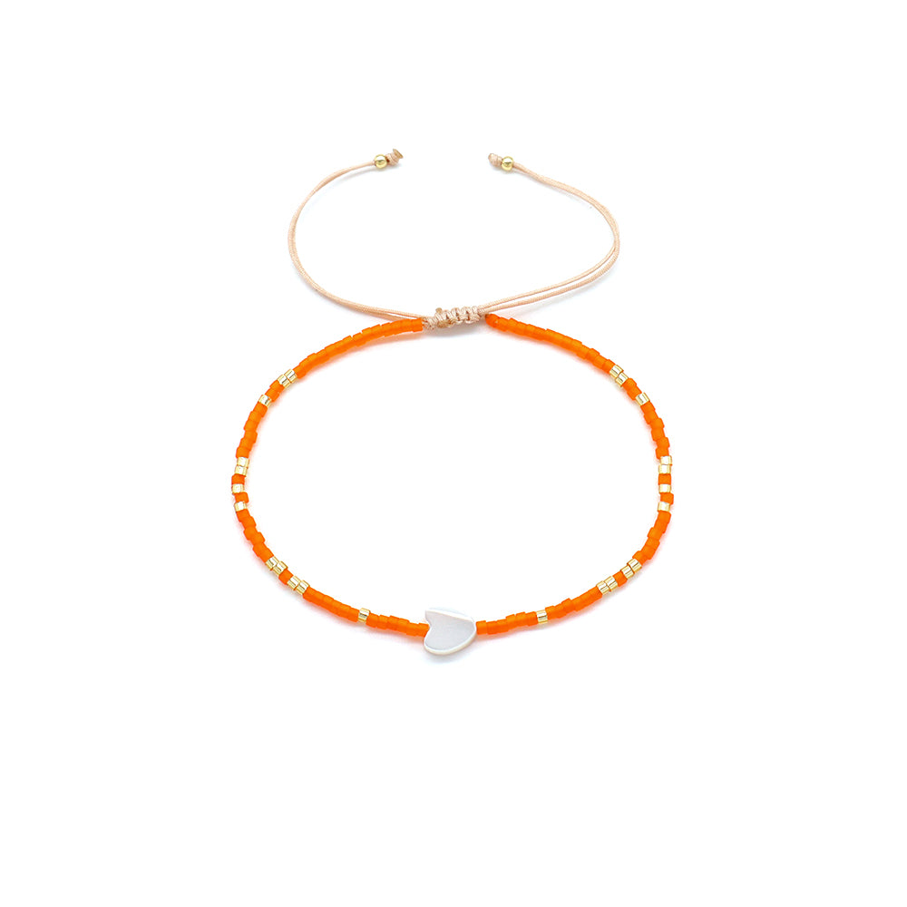 Handmade Customizable Miyuki Beads Bracelet With Shell Charm