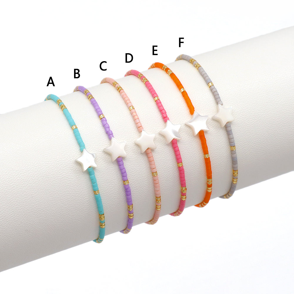 Handmade Customizable Miyuki Beads Bracelet With Shell Charm