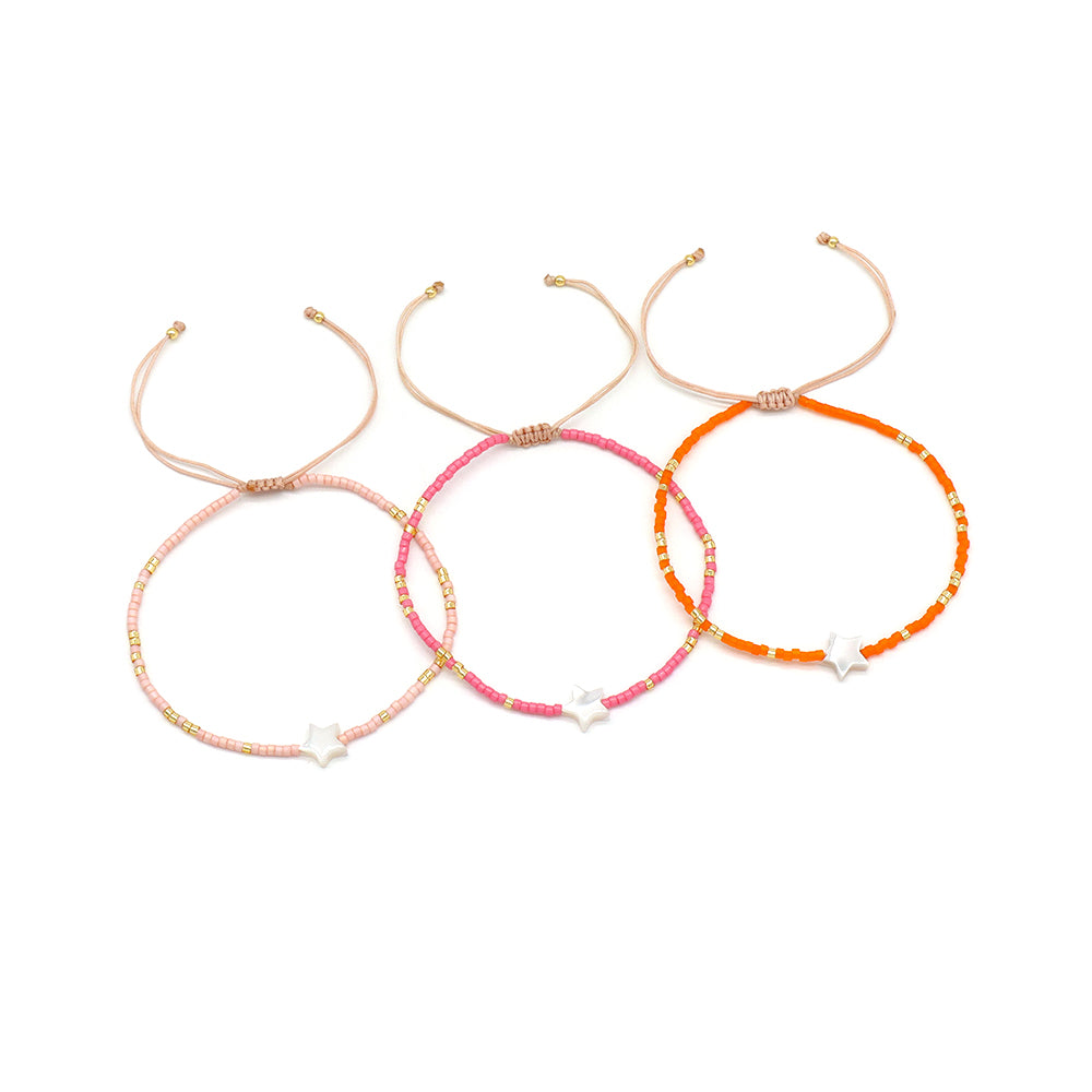 Handmade Customizable Miyuki Beads Bracelet With Shell Charm