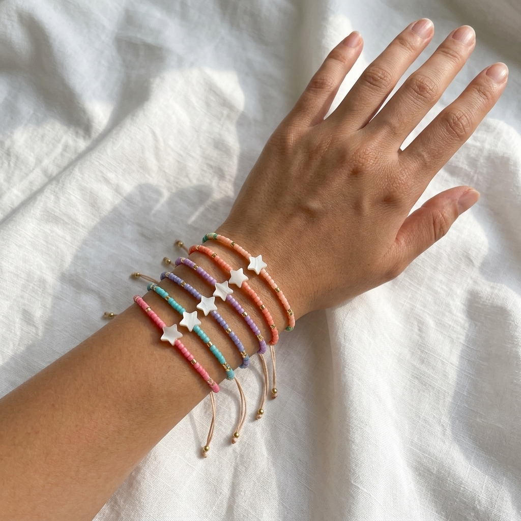 Handmade Customizable Miyuki Beads Bracelet With Shell Charm