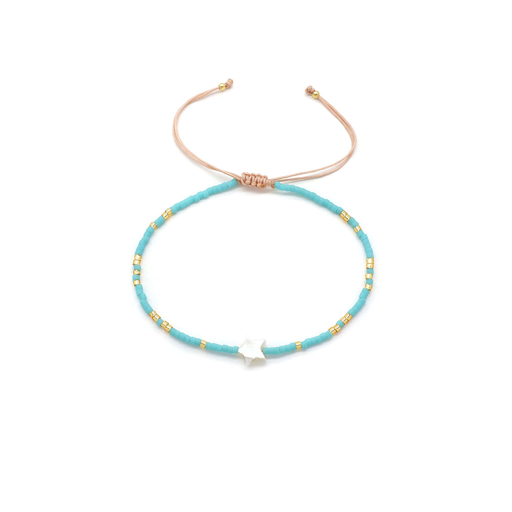 Handmade Customizable Miyuki Beads Bracelet With Shell Charm