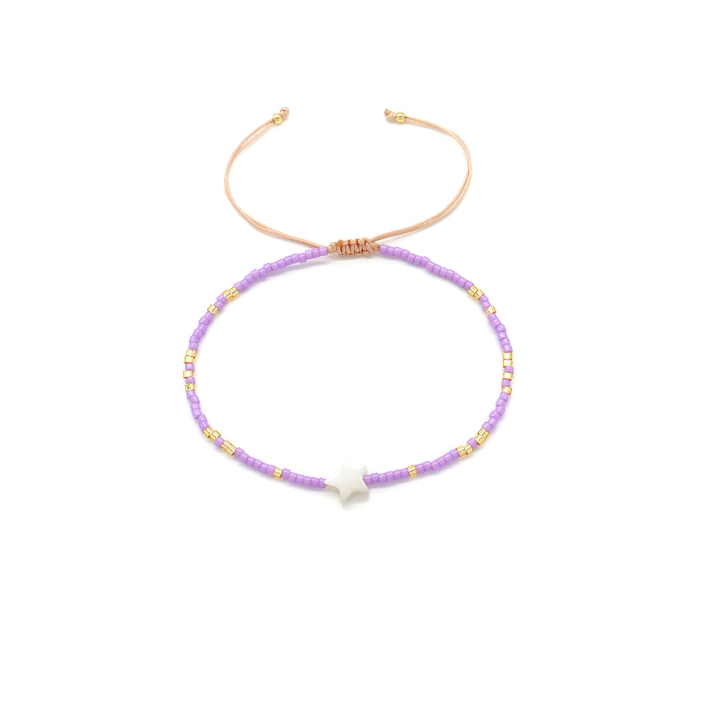Handmade Customizable Miyuki Beads Bracelet With Shell Charm
