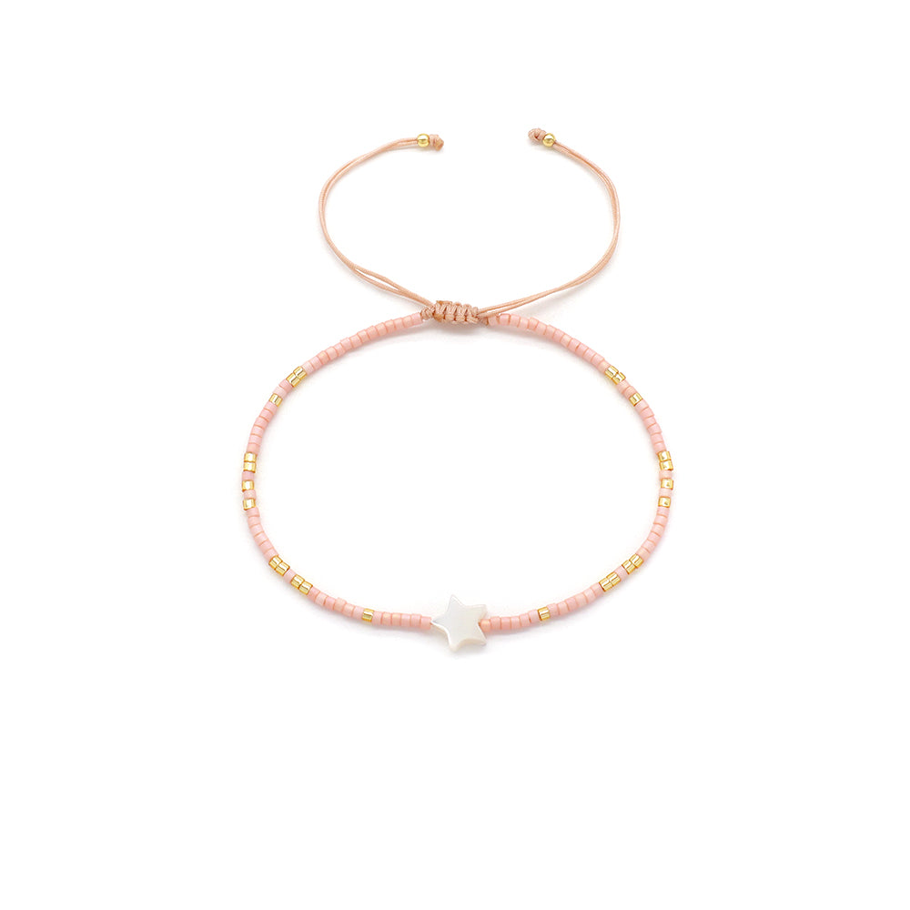Handmade Customizable Miyuki Beads Bracelet With Shell Charm