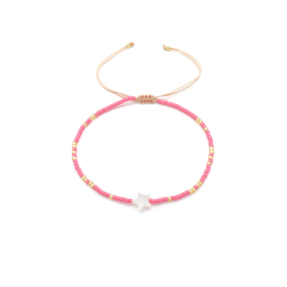 Handmade Customizable Miyuki Beads Bracelet With Shell Charm