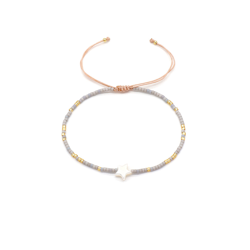 Handmade Customizable Miyuki Beads Bracelet With Shell Charm