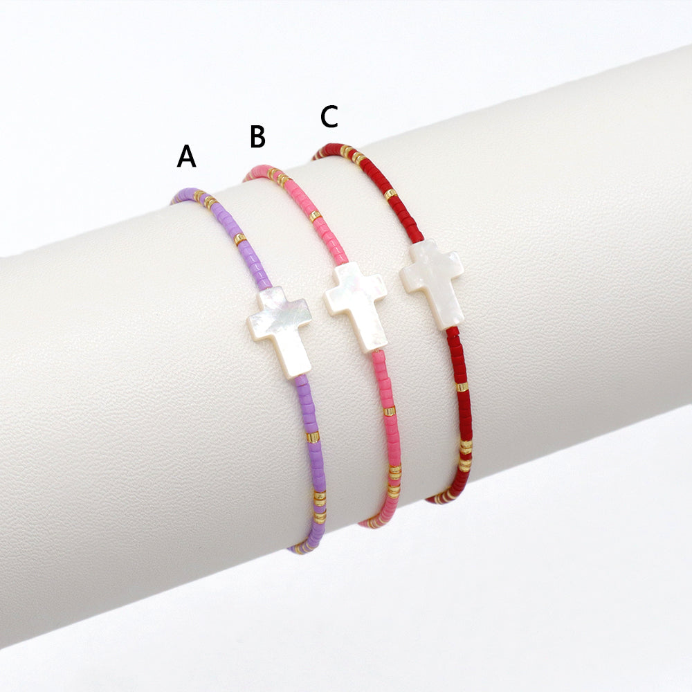Handmade Customizable Miyuki Beads Bracelet With Shell Charm