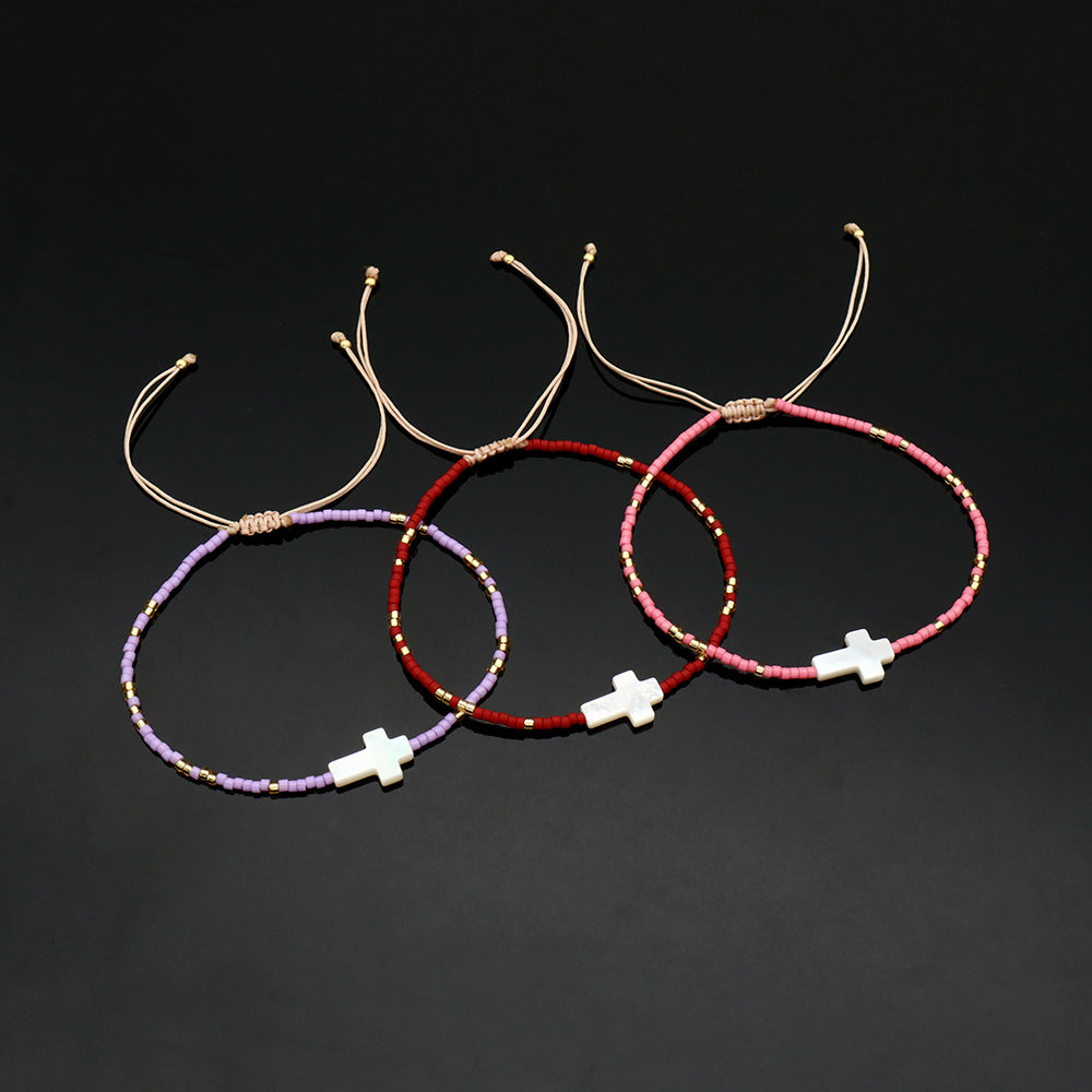 Handmade Customizable Miyuki Beads Bracelet With Shell Charm