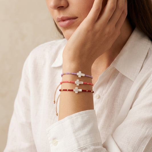 Handmade Customizable Miyuki Beads Bracelet With Shell Charm
