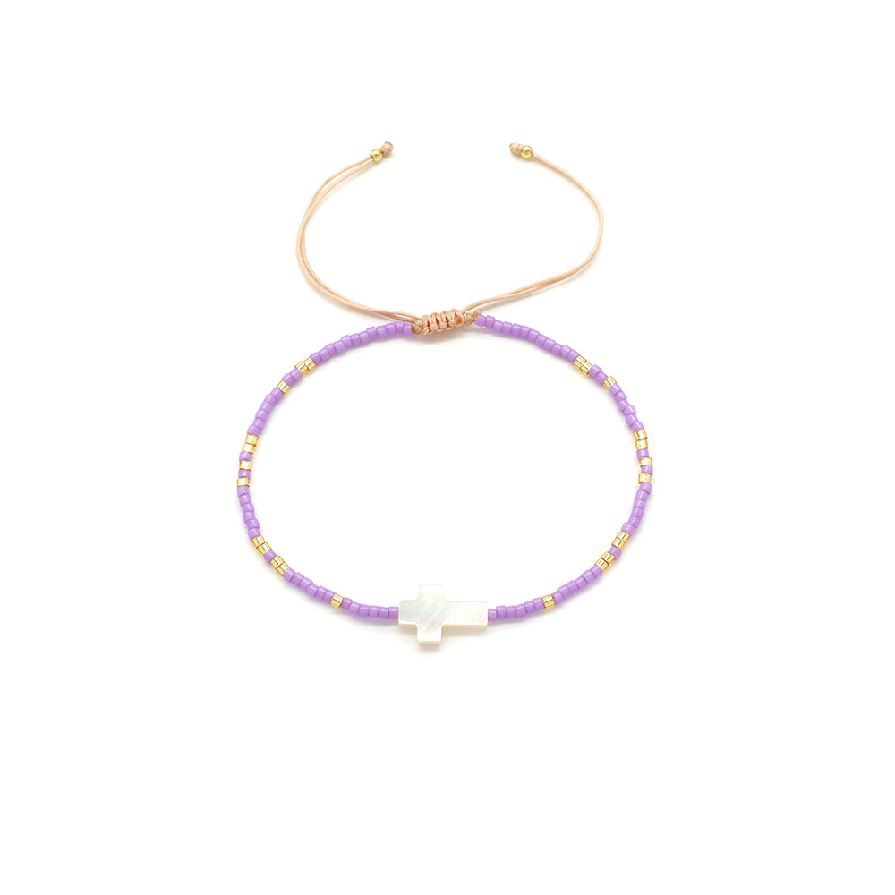 Handmade Customizable Miyuki Beads Bracelet With Shell Charm