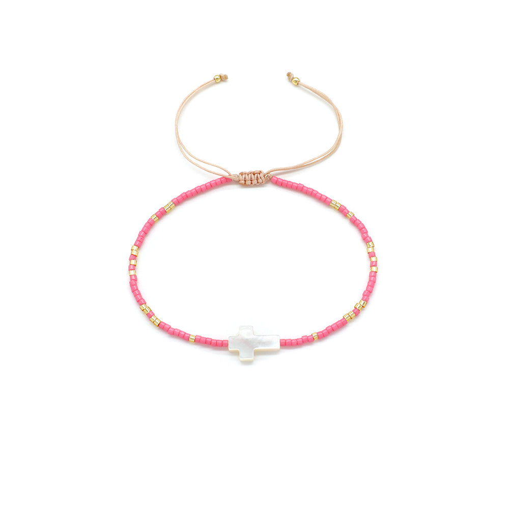Handmade Customizable Miyuki Beads Bracelet With Shell Charm