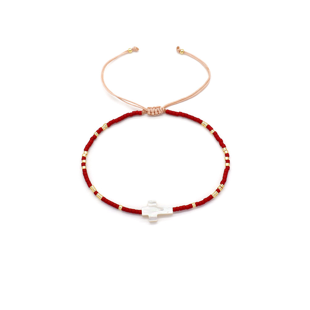 Handmade Customizable Miyuki Beads Bracelet With Shell Charm