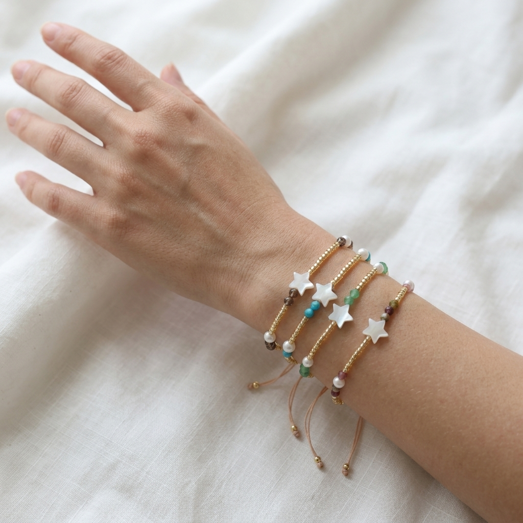 Handmade Customizable Miyuki Beads Bracelet With Natural Stone Fresh Water Pearl Shell Charm