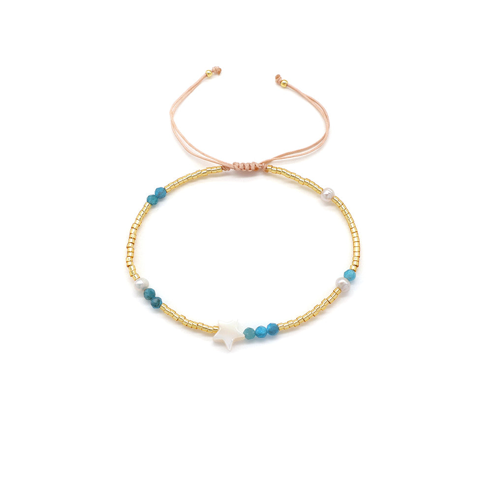 Handmade Customizable Miyuki Beads Bracelet With Natural Stone Fresh Water Pearl Shell Charm