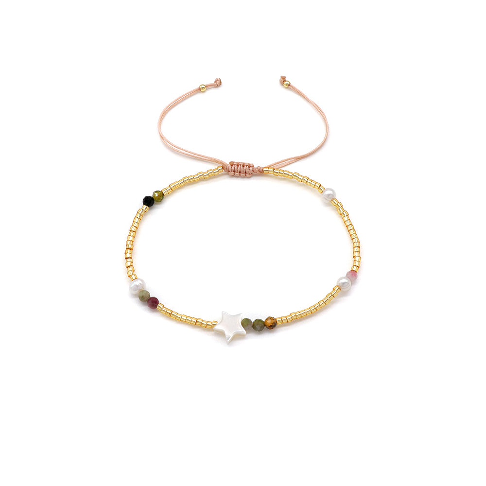 Handmade Customizable Miyuki Beads Bracelet With Natural Stone Fresh Water Pearl Shell Charm