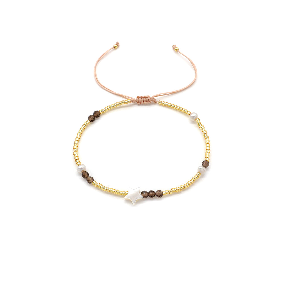 Handmade Customizable Miyuki Beads Bracelet With Natural Stone Fresh Water Pearl Shell Charm