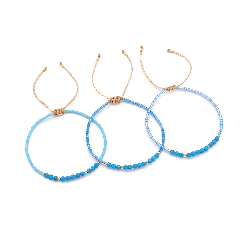 Handmade Customizable Miyuki Beads Bracelet With Natural Stone