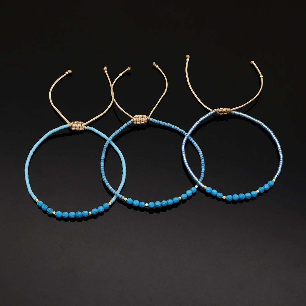 Handmade Customizable Miyuki Beads Bracelet With Natural Stone