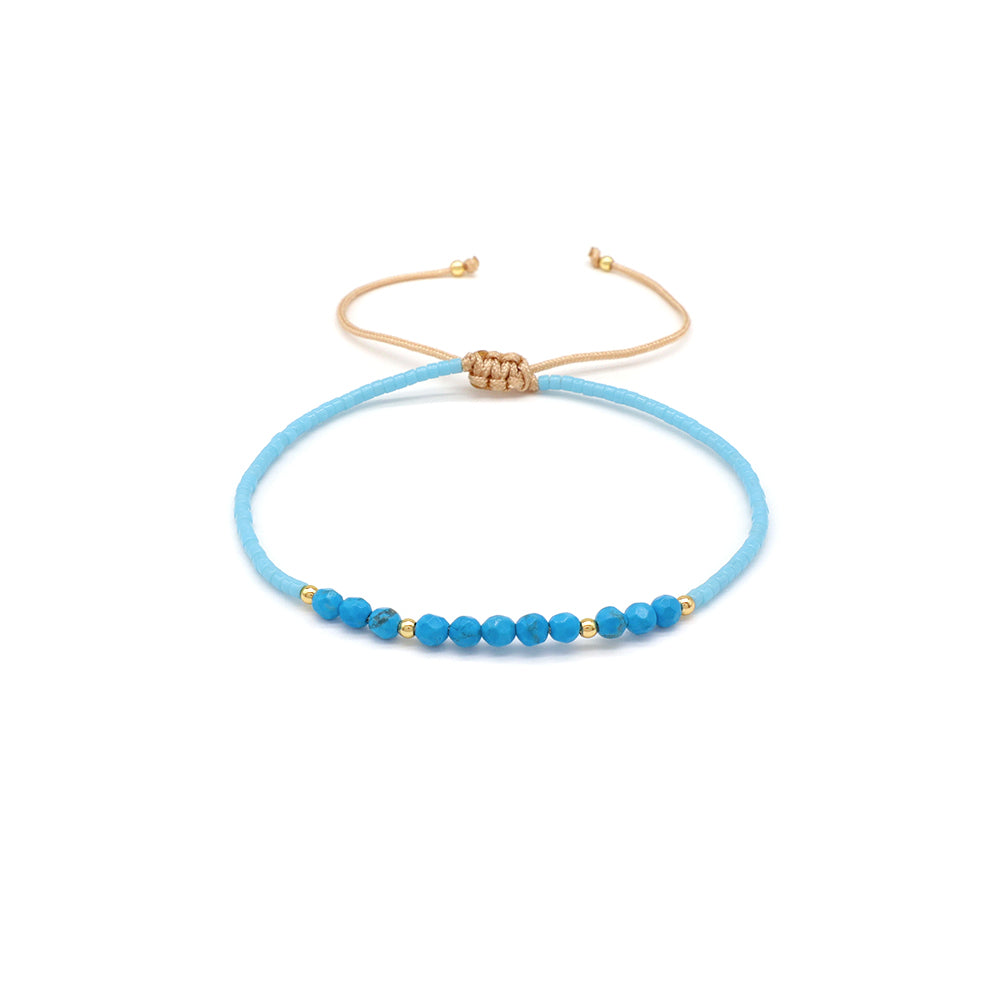 Handmade Customizable Miyuki Beads Bracelet With Natural Stone