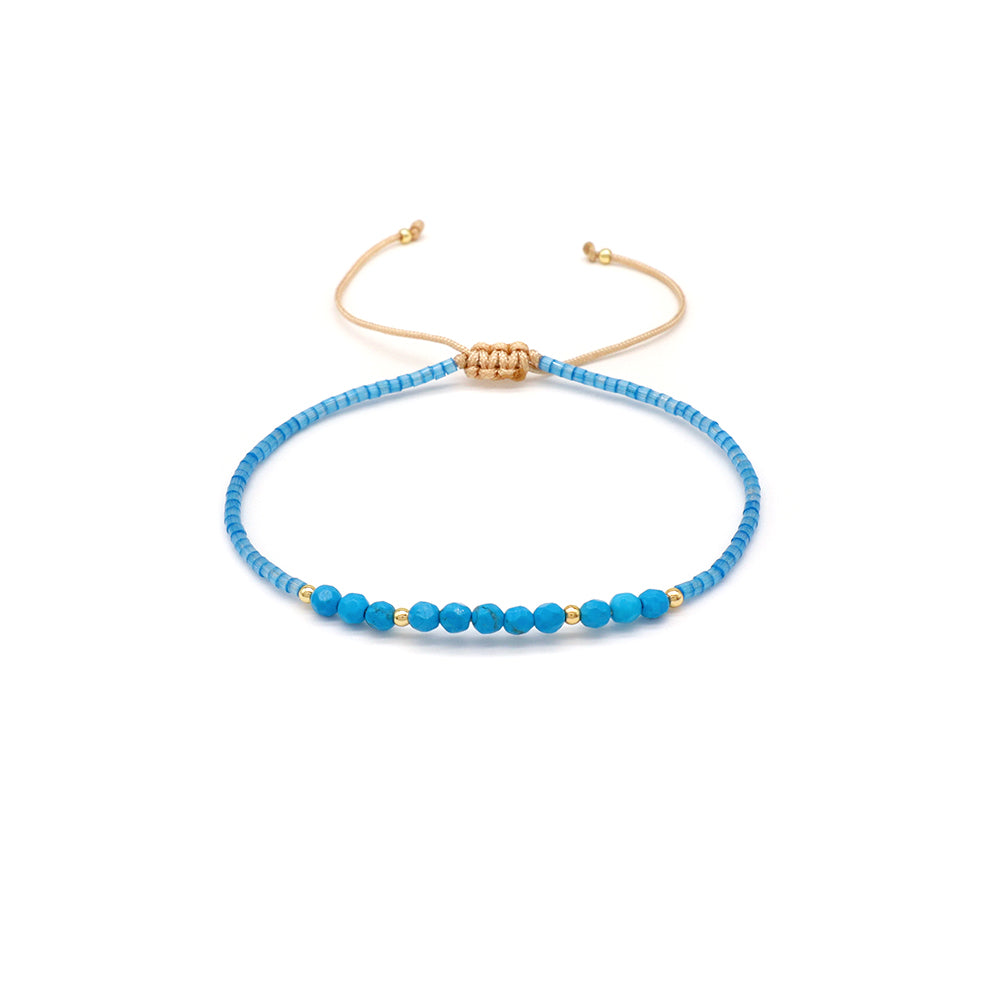 Handmade Customizable Miyuki Beads Bracelet With Natural Stone