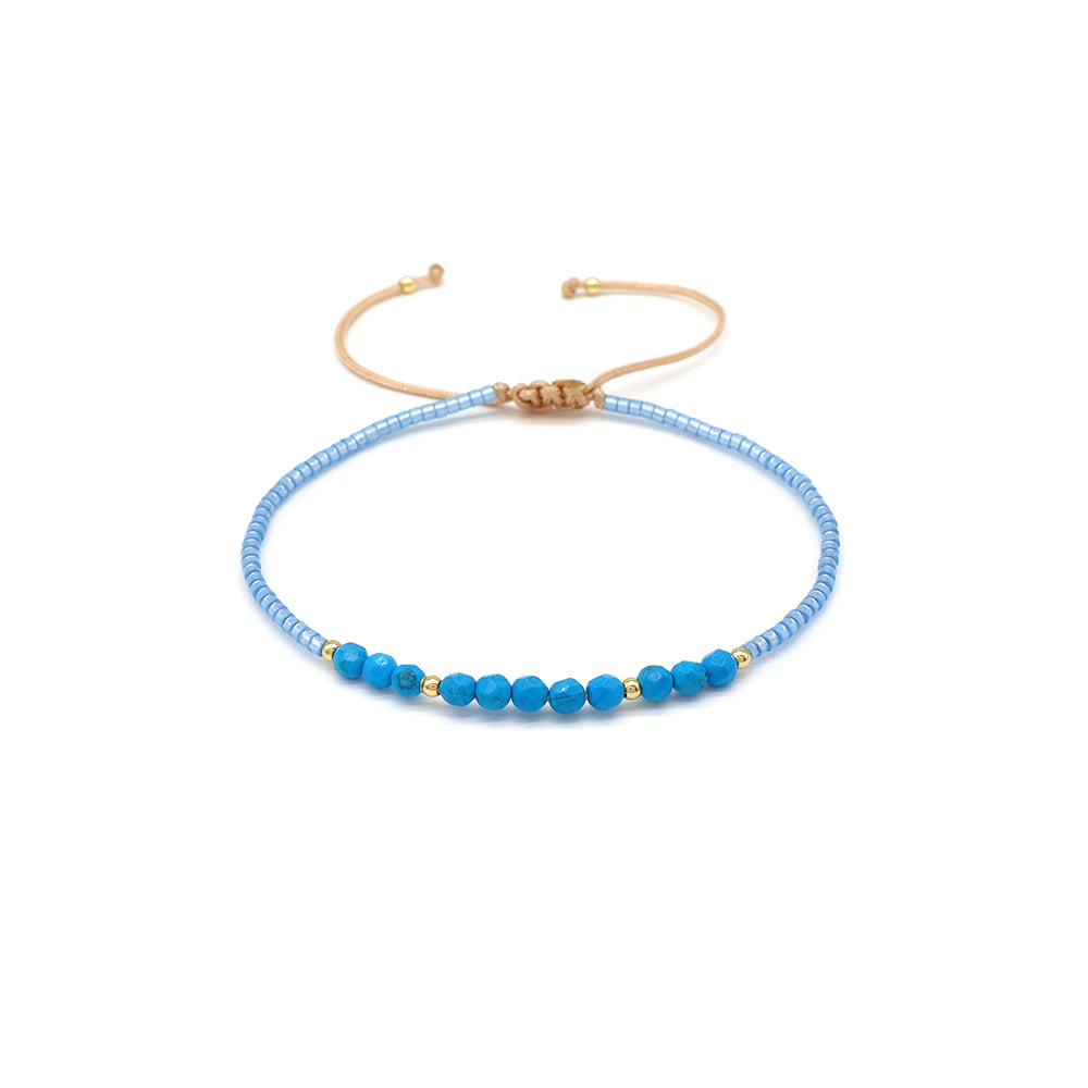 Handmade Customizable Miyuki Beads Bracelet With Natural Stone