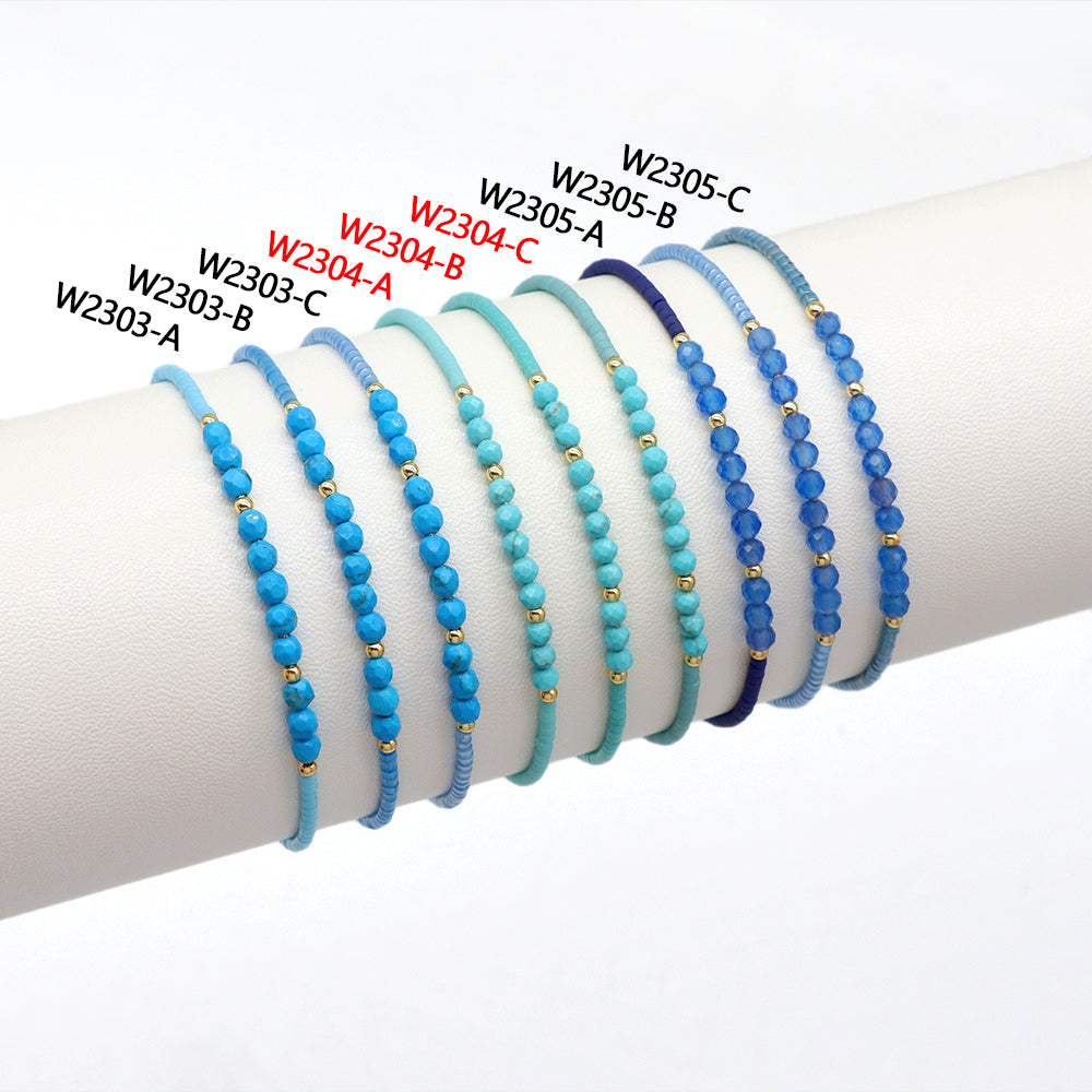 Handmade Customizable Miyuki Beads Bracelet With Natural Stone