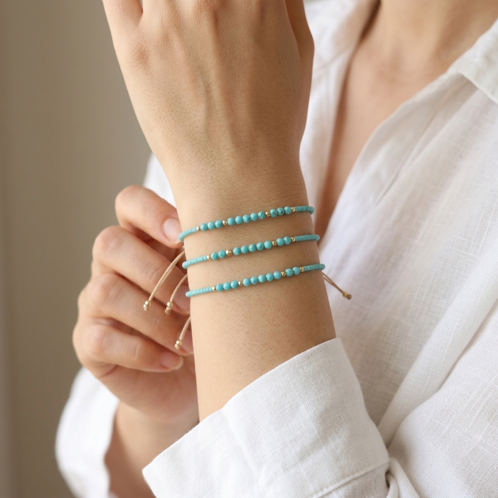Handmade Customizable Miyuki Beads Bracelet With Natural Stone