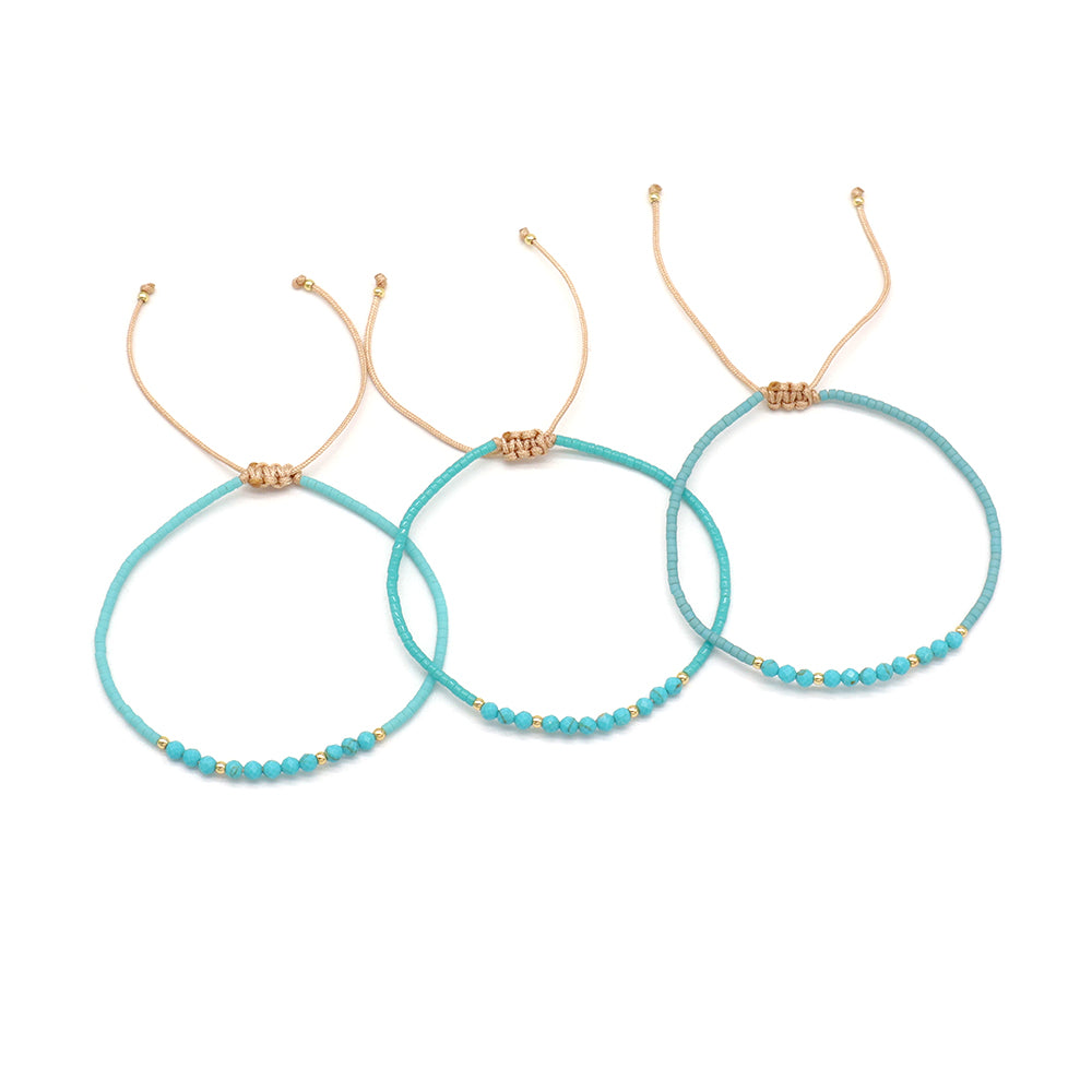 Handmade Customizable Miyuki Beads Bracelet With Natural Stone