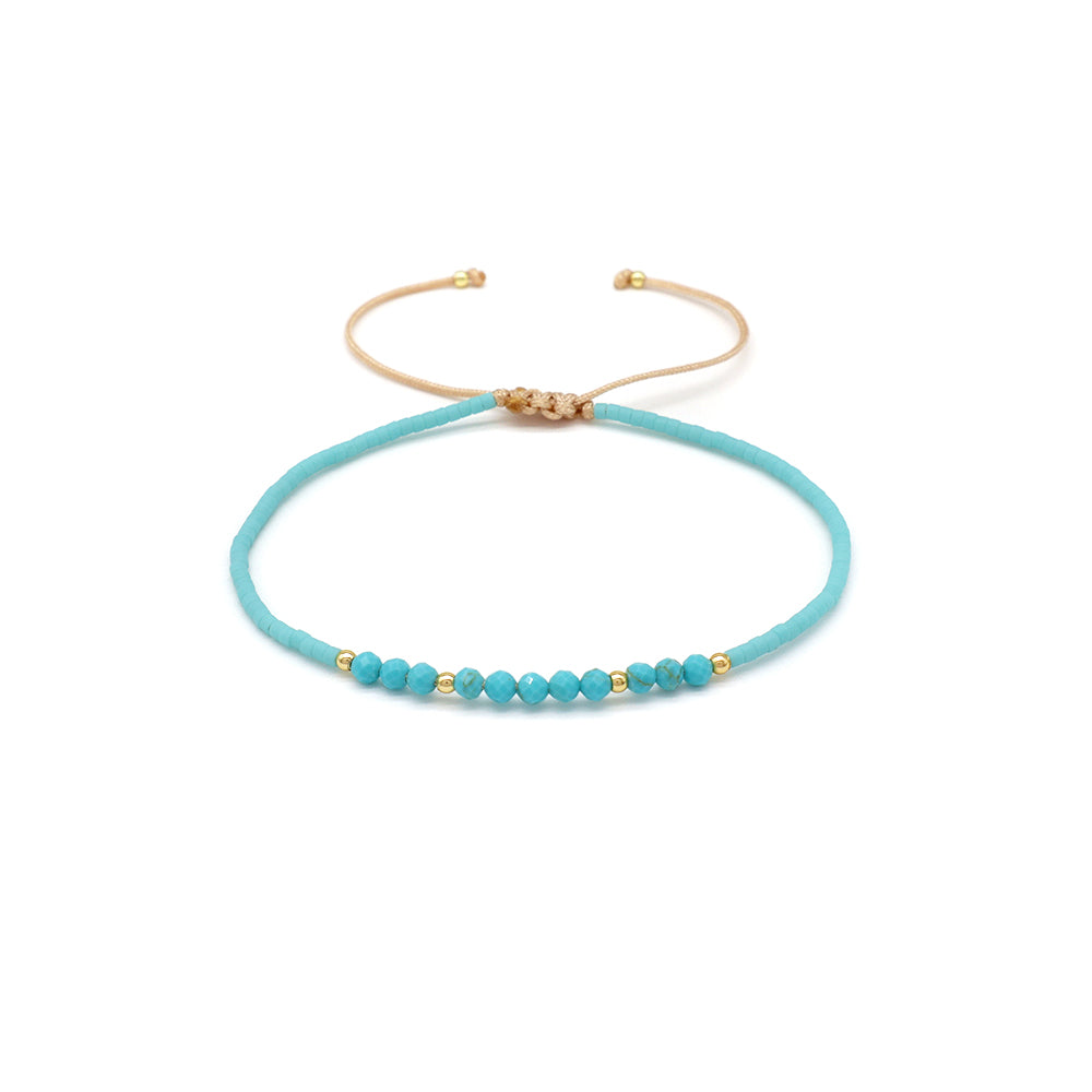 Handmade Customizable Miyuki Beads Bracelet With Natural Stone