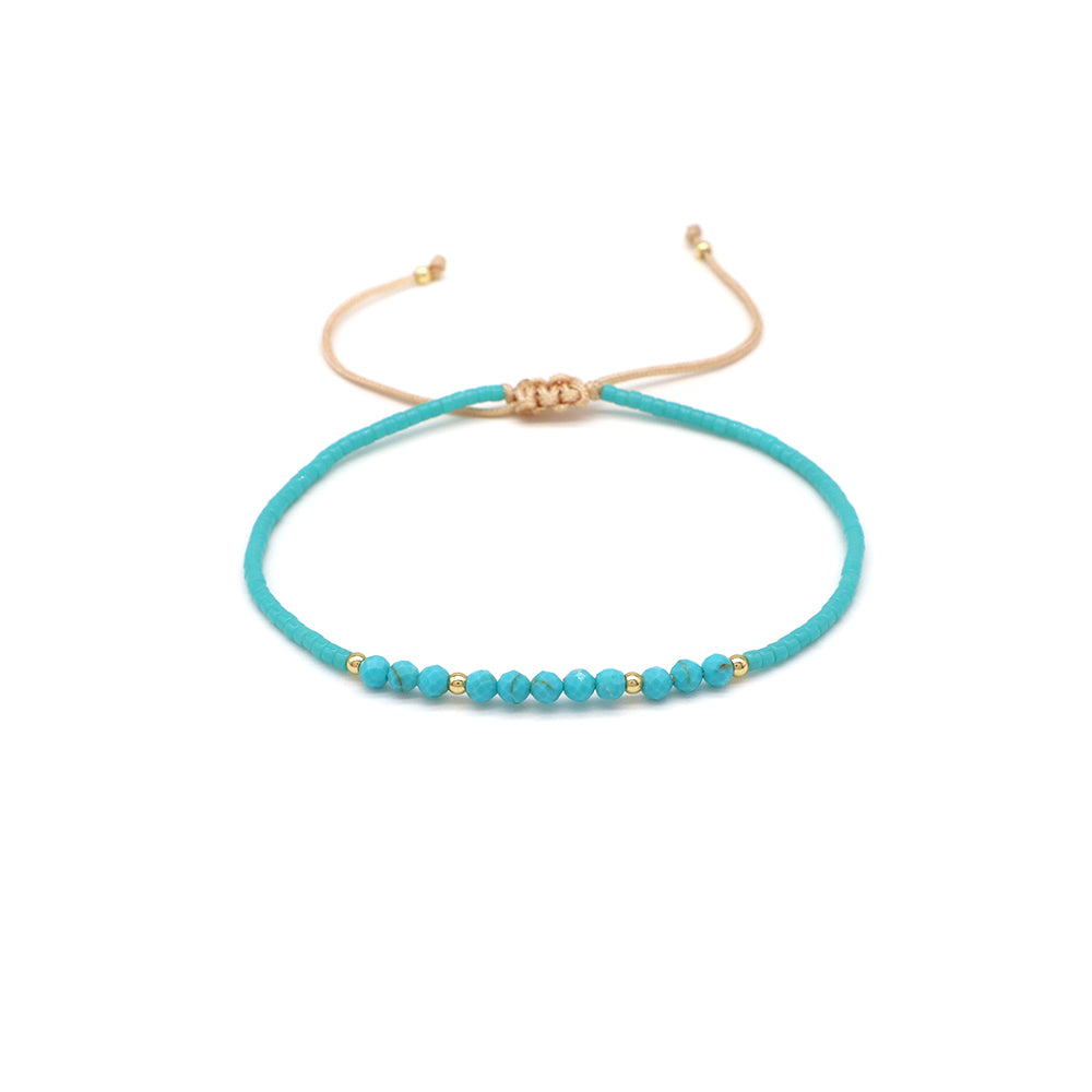 Handmade Customizable Miyuki Beads Bracelet With Natural Stone