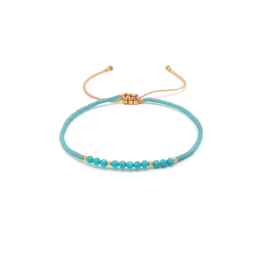 Handmade Customizable Miyuki Beads Bracelet With Natural Stone