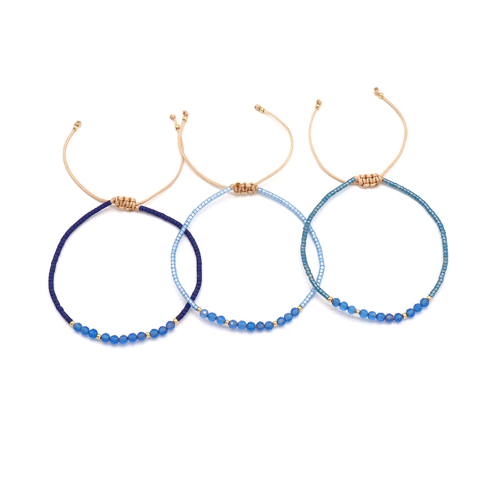 Handmade Customizable Miyuki Beads Bracelet With Natural Stone