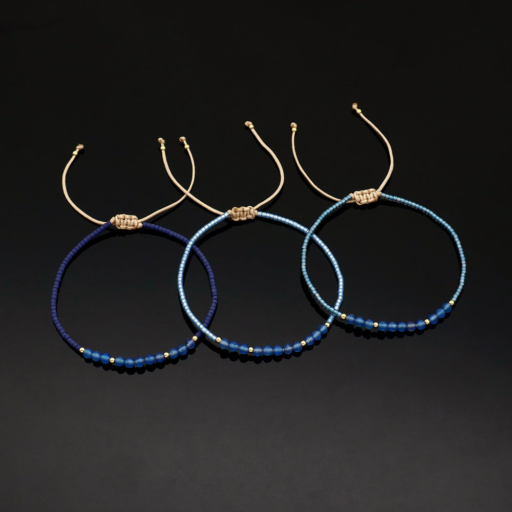 Handmade Customizable Miyuki Beads Bracelet With Natural Stone