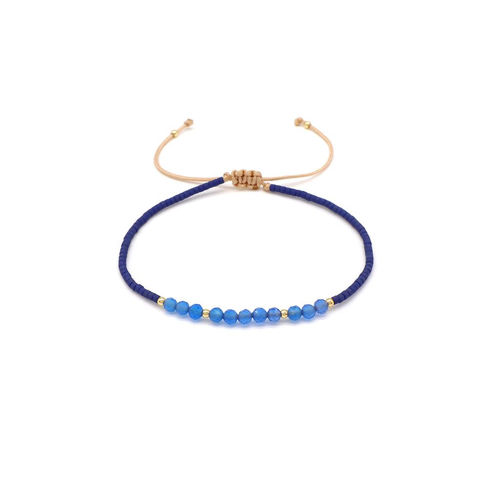 Handmade Customizable Miyuki Beads Bracelet With Natural Stone