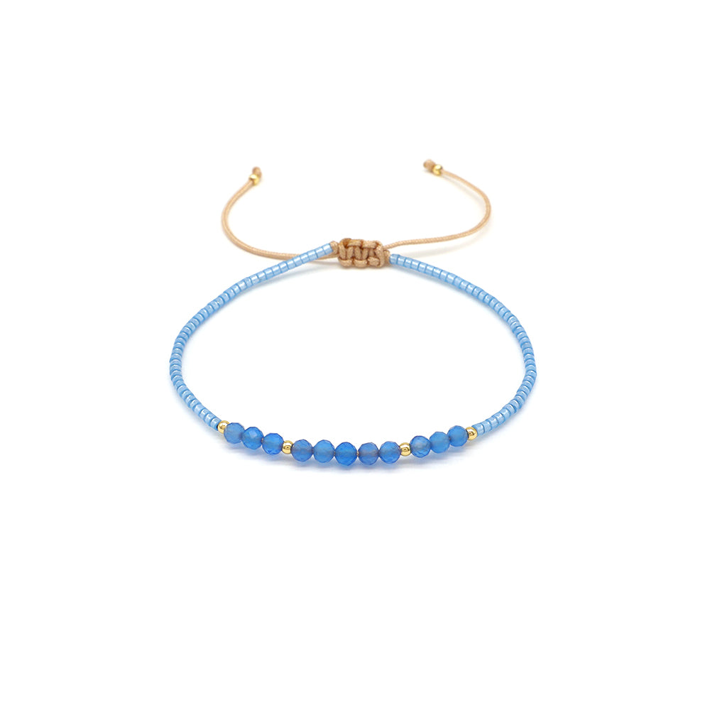 Handmade Customizable Miyuki Beads Bracelet With Natural Stone