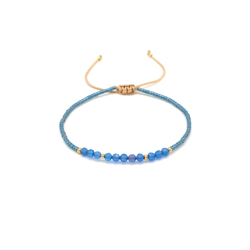 Handmade Customizable Miyuki Beads Bracelet With Natural Stone