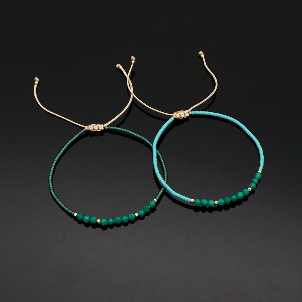 Handmade Customizable Miyuki Beads Bracelet With Natural Stone Beads