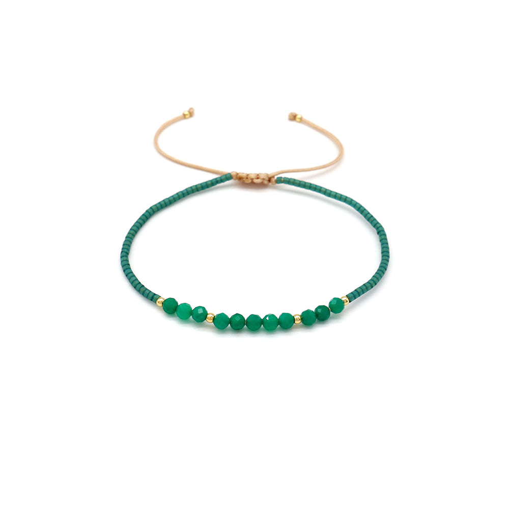 Handmade Customizable Miyuki Beads Bracelet With Natural Stone Beads